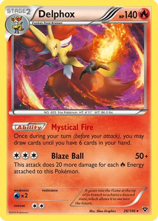 Delphox/146 - Reverse Holofoil XY Base Set - Holo Rare