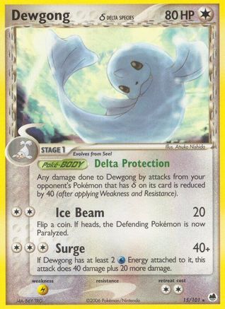 Dewgong (Delta Species) Dragon Frontiers - Rare
