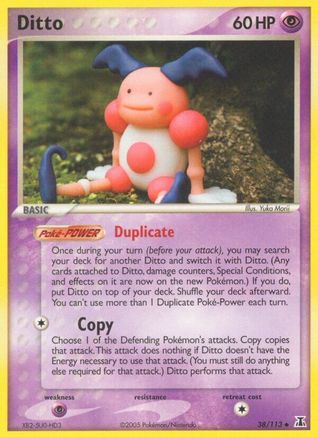 Ditto (Mr. Mime) 038/113 - Reverse Holofoil Delta Species - Uncommon