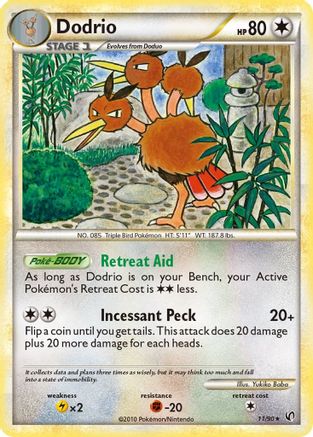 Dodrio - Reverse Holofoil Undaunted - Rare