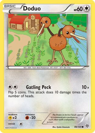Doduo - Reverse Holofoil Plasma Storm - Common
