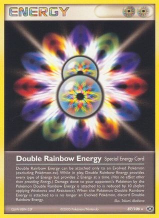 Double Rainbow Energy - Reverse Holofoil Emerald - Rare