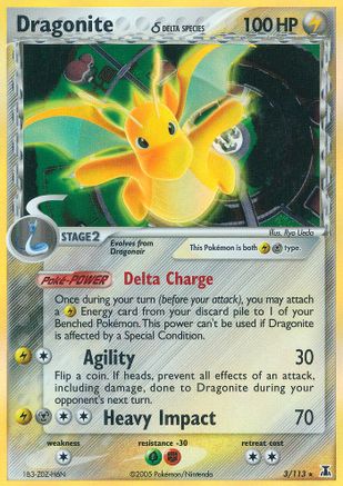 Dragonite (Delta Species) 003 - Holofoil Delta Species - Holo Rare