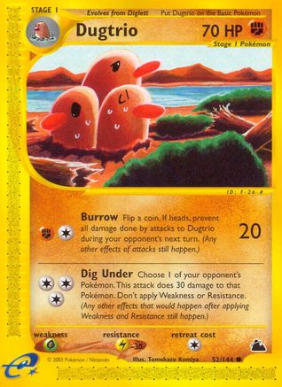 Dugtrio - Reverse Holofoil Skyridge - Common