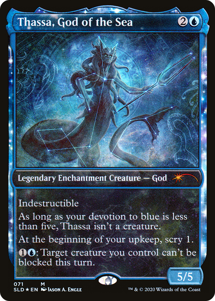 Thassa, God of the Sea (SLD-071) - Secret Lair Drop: (enchantment, Showcase) Foil