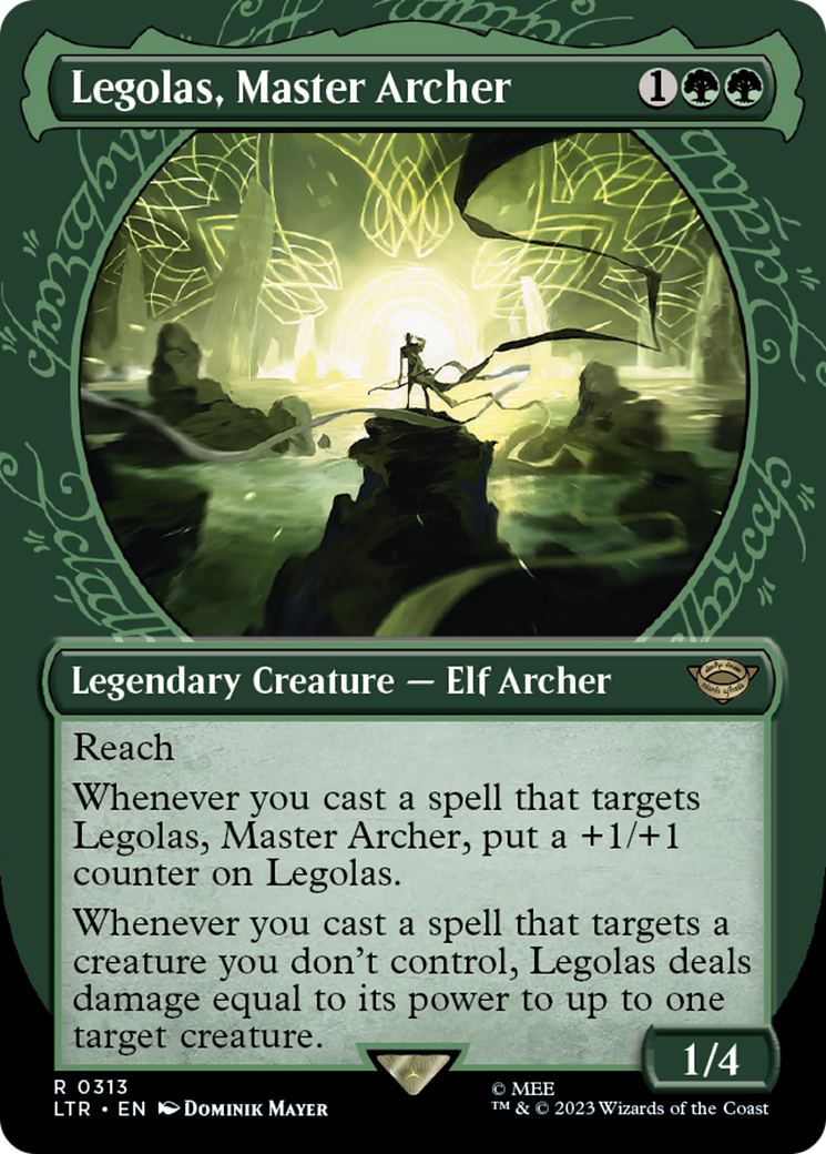 Legolas, Master Archer (Showcase) (LTR-313) - The Lord of the Rings: Tales of Middle-earth: (Showcase) (Borderless) Foil