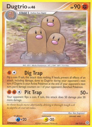 Dugtrio - Reverse Holofoil Secret Wonders - Rare
