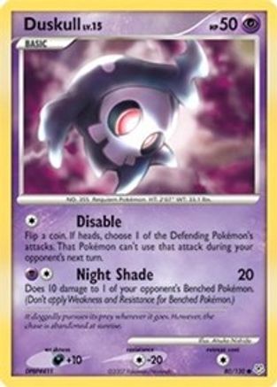 Duskull 080 - Reverse Holofoil Diamond and Pearl - Common