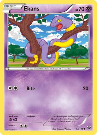 Ekans 047/146 - Reverse Holofoil XY Base Set - Common