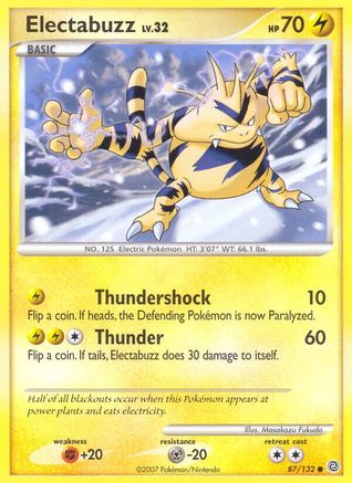 Electabuzz 087 - Reverse Holofoil Secret Wonders - Common