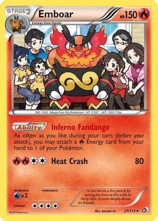 Emboar 027/113 - Holofoil Legendary Treasures - Holo Rare