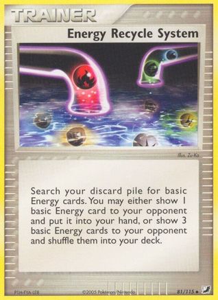 Energy Recycle System - Reverse Holofoil Unseen Forces - Uncommon