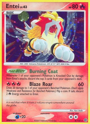 Entei 004/132 - Holofoil Secret Wonders - Holo Rare