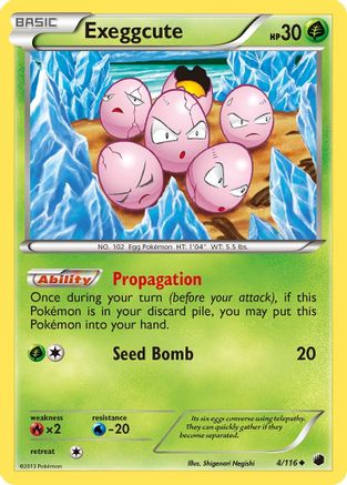 Exeggcute 004 - Reverse Holofoil Plasma Freeze - Uncommon