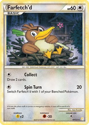 Farfetch'd 019 - Reverse Holofoil HeartGold SoulSilver - Rare