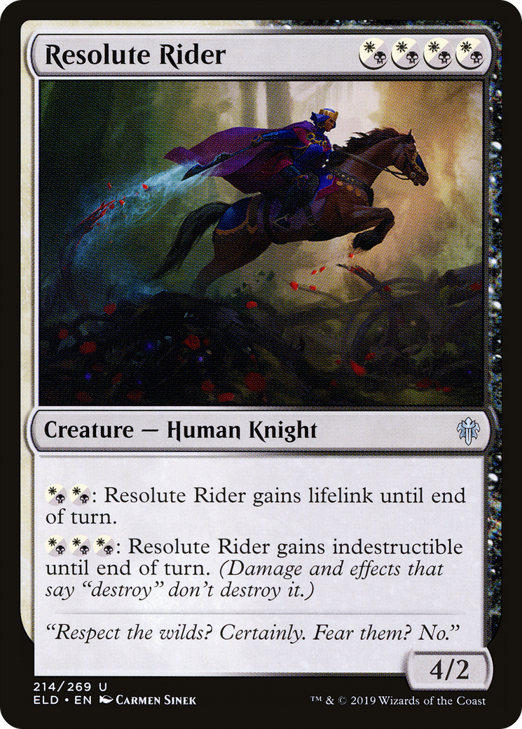 Resolute Rider (ELD-214) - Throne of Eldraine