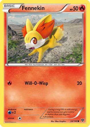 Fennekin 024 XY Base Set - Common