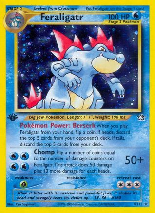 Feraligatr (4) (4) 004/111 - 1st Edition Holofoil Neo Genesis - Holo Rare