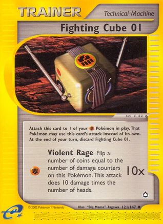 Fighting Cube 01 - Reverse Holofoil Aquapolis - Uncommon