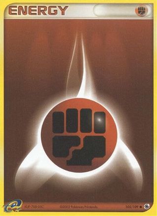 Fighting Energy 105 - Reverse Holofoil Ruby and Sapphire - Common