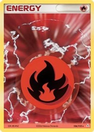 Fire Energy 106 - Holofoil Holon Phantoms - Holo Rare