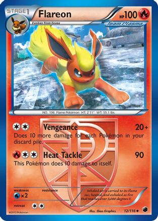 Flareon (Team Plasma) 012 - Reverse Holofoil Plasma Freeze - Uncommon