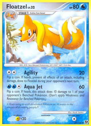 Floatzel - Reverse Holofoil Great Encounters - Uncommon