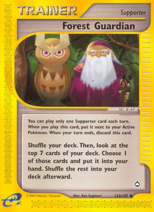 Forest Guardian 123 - Reverse Holofoil Aquapolis - Uncommon