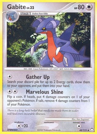 Gabite 048 - Reverse Holofoil Mysterious Treasures - Uncommon