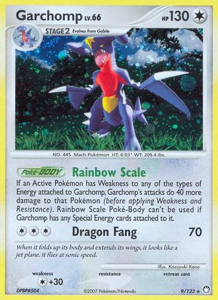 Garchomp/123 - Reverse Holofoil Mysterious Treasures - Holo Rare
