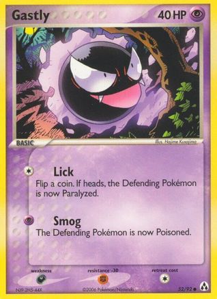 Gastly 052 - Reverse Holofoil Legend Maker - Common