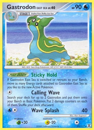 Gastrodon East Sea - Reverse Holofoil Rising Rivals - Rare
