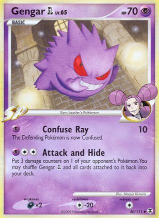 Gengar GL 040 - Reverse Holofoil Rising Rivals - Uncommon