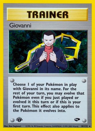 Giovanni (18) - 1st Edition Holofoil Gym Challenge - Holo Rare