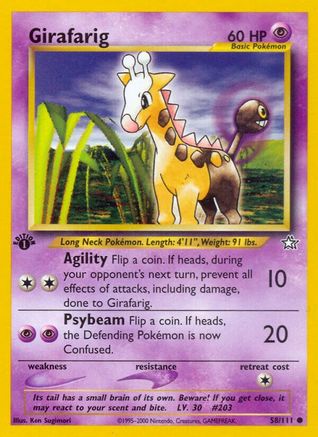 Girafarig 058 - 1st Edition Neo Genesis - Common