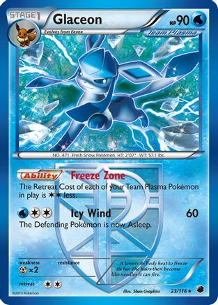 Glaceon (Team Plasma) 023 Plasma Freeze - Rare