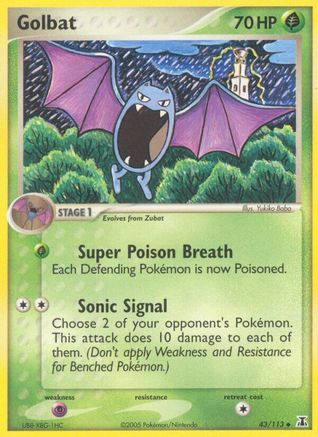 Golbat 043 - Reverse Holofoil Delta Species - Uncommon