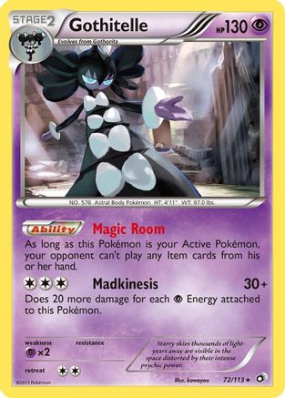 Gothitelle 072 - Reverse Holofoil Legendary Treasures - Holo Rare