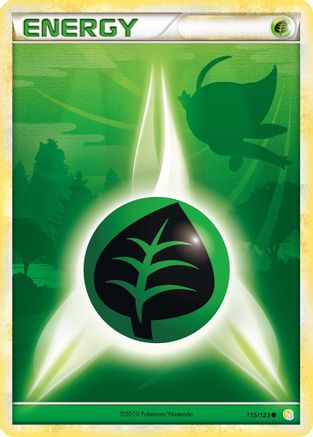 Grass Energy 115 - Reverse Holofoil HeartGold SoulSilver - Common