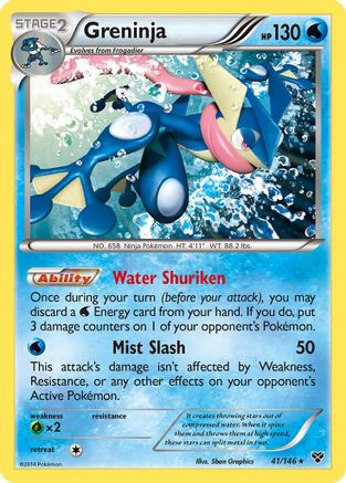 Greninja 041 - Reverse Holofoil XY Base Set - Holo Rare