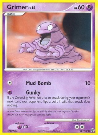 Grimer 088 - Reverse Holofoil Secret Wonders - Common