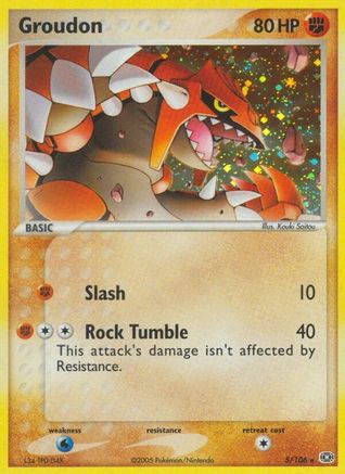 Groudon - 005/106/106 - Holofoil Emerald - Holo Rare