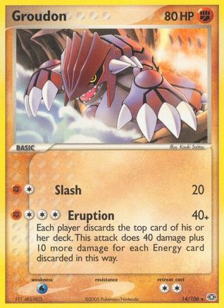 Groudon - 014/106/106 - Reverse Holofoil Emerald - Rare