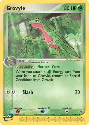 Grovyle - 32/109/109 - Reverse Holofoil Ruby and Sapphire - Uncommon