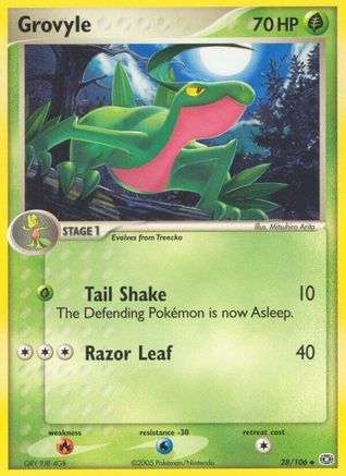 Grovyle - Reverse Holofoil Emerald - Uncommon