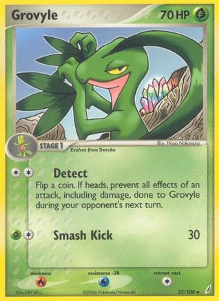 Grovyle 032 - Reverse Holofoil Crystal Guardians - Uncommon