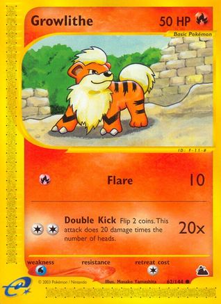 Growlithe - Reverse Holofoil Skyridge - Common
