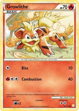 Growlithe 065 HeartGold SoulSilver - Common