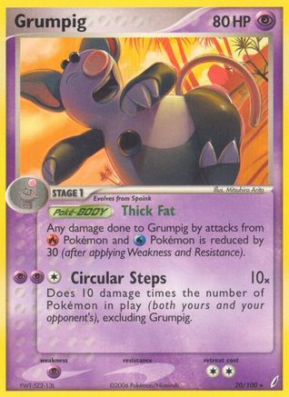 Grumpig/100 Crystal Guardians - Rare