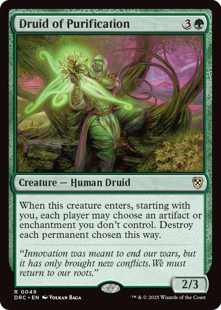 Druid of Purification (DRC-049) - Commander: Aetherdrift